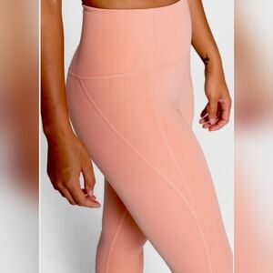 Girlfriend Collective High Rise Leggings Size Small Peach Compressive Yoga